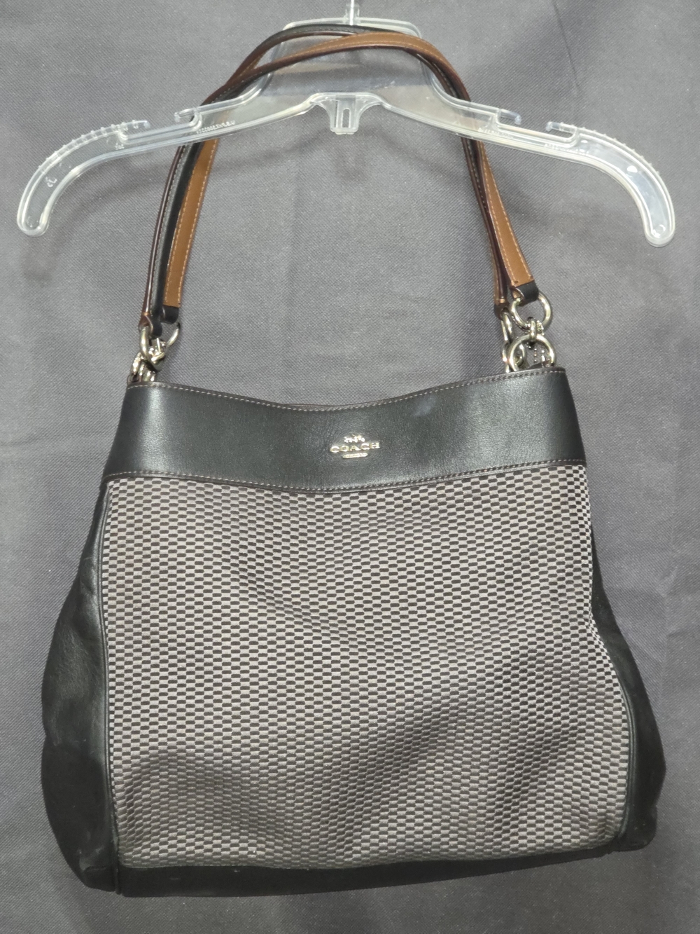 Coach Black and Brown Shoulder Bag